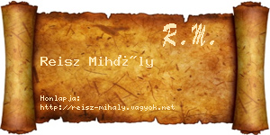 Reisz Mihály névjegykártya