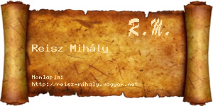 Reisz Mihály névjegykártya